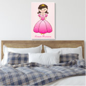 Prinses Gepersonaliseerde Meisjes Kamer Canvas Wal Afdruk (Insitu (Slaapkamer))