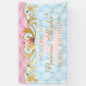 prinses, gouden en roze banner (Verticaal)