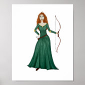 Prinses, hand getekende mode schets poster (Voorkant)