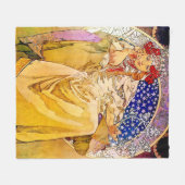 Prinses Hyacinth Poster door Alphonse Mucha Fleece Deken (Voorkant (Horizontaal))