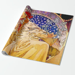 Prinses Hyacinth Poster van Alphonse Mucha Cadeaupapier