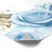 Prinses in blauwe jurk Sweet Sixteen Welkom Poster (Hoek)