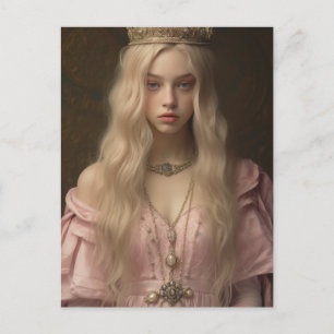 Prinses in Roze Briefkaart