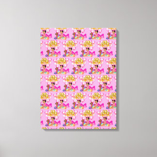 Prinses in Roze Canvas Afdruk