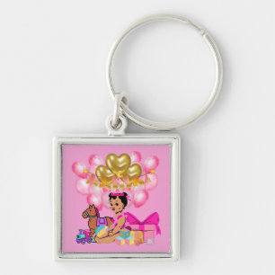 Prinses in Roze Sleutelhanger