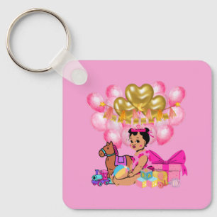 Prinses in Roze Sleutelhanger