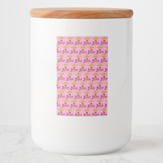 Prinses in Roze Voedselcontainer Etiket