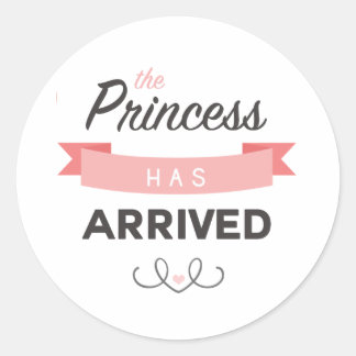 Prinses is aangekomen Baby shower Stickers