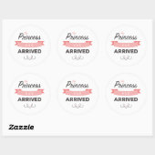 Prinses is aangekomen Baby shower Stickers (Vel)