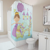 Prinses Kasteel Kikker Prins Dragon Douchegordijn (In situ)