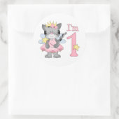 Prinses Kat 1st Birthday Ronde Sticker (Tas)