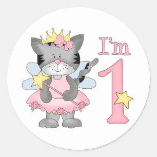 Prinses Kat 1st Birthday Ronde Sticker