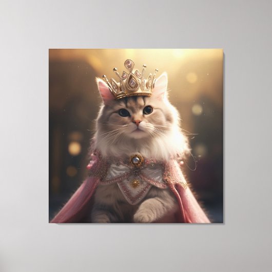 Prinses kat afbeelding voor decoreren canvas afdruk (Voorkant)