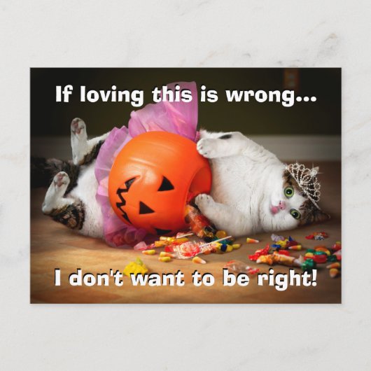 Prinses Kat Met Snoep Emmer Uitnodiging Briefkaart (Voorkant)