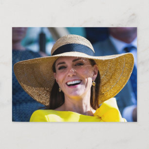 Prinses Kate geel gestileerd Briefkaart