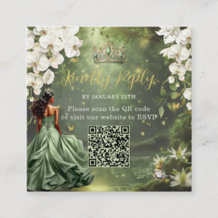 Prinses & Kikker Groene Jurk Sweet 16 Quince XV QR Informatiekaartje