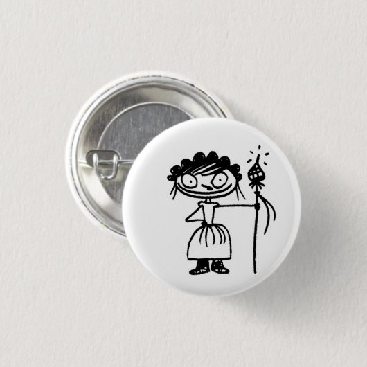 prinses kippentand ronde button 3,2 cm (Voorkant /achterkant)