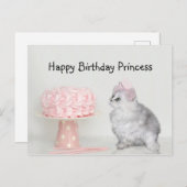 Prinses kitty verjaardag briefkaart (Voorkant / Achterkant)