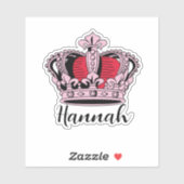  prinses koningin kroon sticker (Vel)