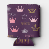 Prinses kronen: waterverf glitterpatroon. blikjeskoeler (Achterkant)