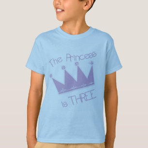 Prinses Kroon 3e Verjaardag Tshirts en geschenken