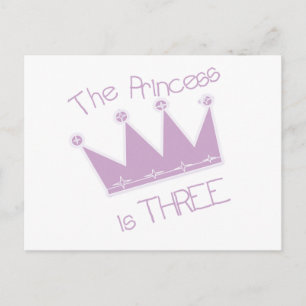 Prinses Kroon 3e Verjaardag Tshirts en geschenken Briefkaart