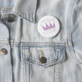 Prinses Kroon 4e Verjaardag Tshirts Ronde Button 5,7 Cm (In situ)