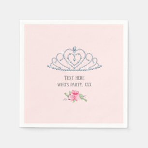 prinses, kroon, glitterkroon, servet