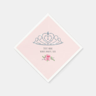 prinses, kroon, glitterkroon, servet