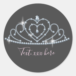 prinses, kroon, glitterkroon, stickers