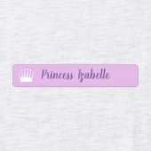Prinses Kroon Paarse Roze Perzik Geel Naam Labels (Design 1)