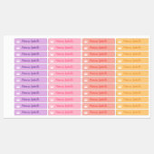 Prinses Kroon Paarse Roze Perzik Geel Naam Labels (Vel)