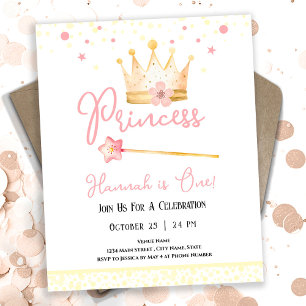 Prinses Kroon Roze 1e Meisje Verjaardag Budget