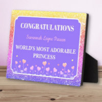 Prinses! Leuke gepersonaliseerde meisjestableau pl