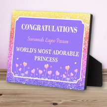 Prinses! Leuke gepersonaliseerde meisjestableau pl