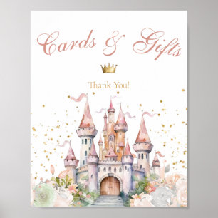 Prinses Meisje Blush Goud Koninklijk Kasteel Cadea Poster