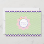 Prinses met aangepast fotofeest nodigen kaart (Achterkant)