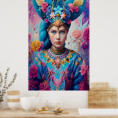 Prinses met blauwe ogen poster (Keuken)