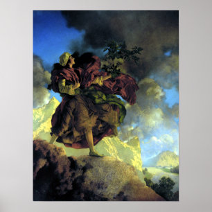 Prinses met een Singing Tree van Maxfield Parrish Poster