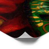 prinses met een zwarte kat-gothische rococo-kunst poster (Hoek)