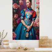 Prinses met zilverkroon poster (Keuken)