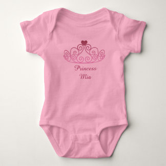 Prinses Mia, Roze TuTu, voeg uw baby's naam toe Romper
