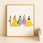 prinses, modetekening, poster