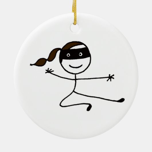 Prinses Ninja! Keramisch Ornament (Achterkant)