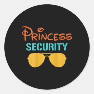 Prinses Papa Beveiliging Halloween Mannen Bijpasse Ronde Sticker