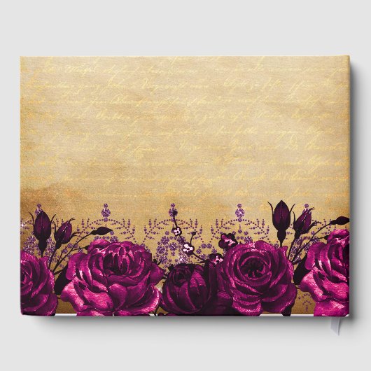 prinses Pink Butterfly Quinceañera Gastenboek (Achterkant)