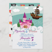 Prinses Pirate uitnodiging (Voorkant / Achterkant)