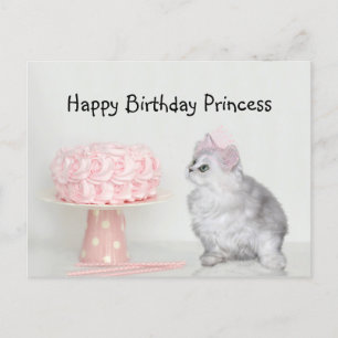 Prinses poes verjaardag briefkaart