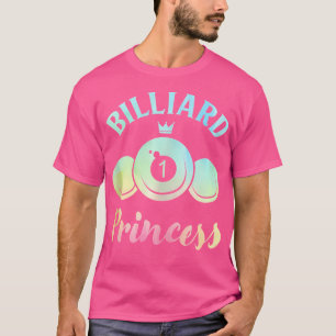 Prinses Pool Biljart Snooker Biljart Keu 8-Bal T-shirt