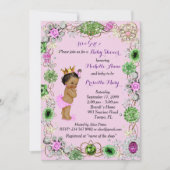 Prinses Prinses Baby shower Uitnodiging, Kleine Pr Kaart (Voorkant)